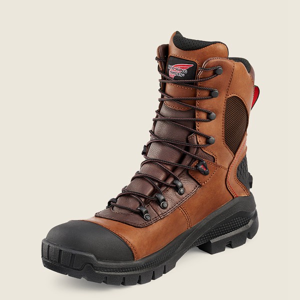 Mens Red Wing Crv™ - 8-inch Waterproof Soft Toe - Work Boots Brown/Black - MPZ398527